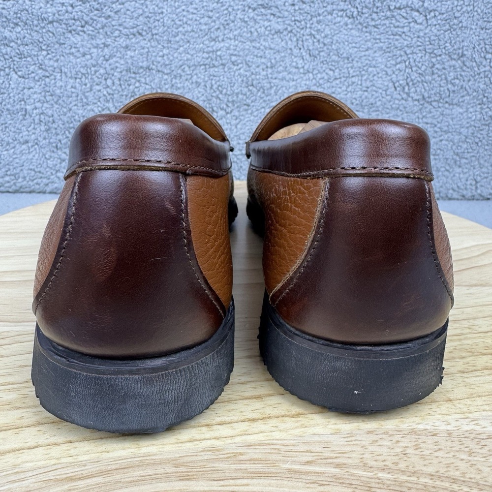 Allen‎ Edmonds Amherst 10 D Brown Pebbled Calf Kilt Loafer Shoes Preppy 42263 - Picture 5 of 12